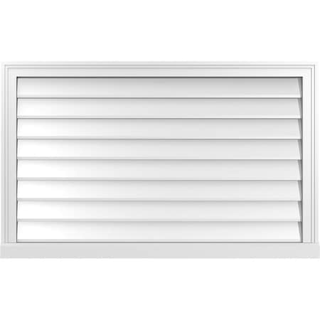 Ekena Millwork Vertical Surface Mount PVC Gable Vent w/ 2"W x 2"H , Brickmould Sill Frame, 42"W x 26"H GVPVE42X2603SN